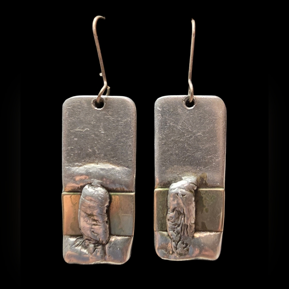 Vintage Itai Marcos JERUSALEM Modernist Dangle Earrings